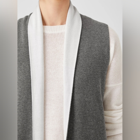 EILEEN FISHER Peruvian Organic CottonBlend LongVest 78% Organic Cotton22% Sz 3X - Picture 10 of 12